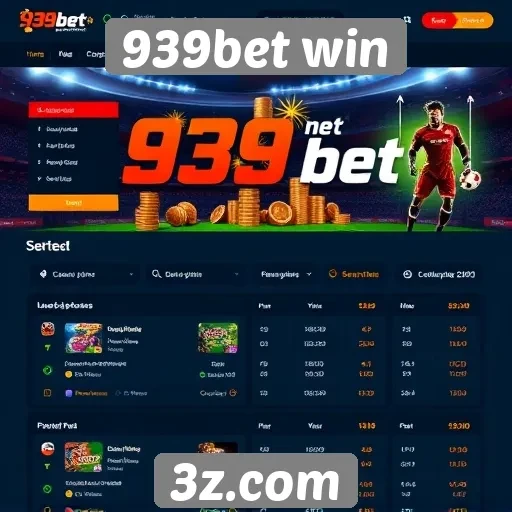 Interface do usuário do site 939bet win é intuitiva